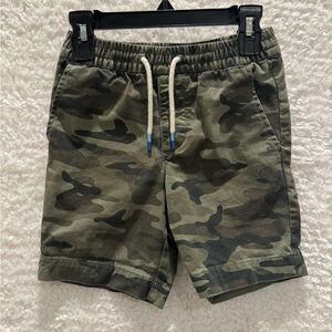 Camouflage Print Shorts with Drawstring gap